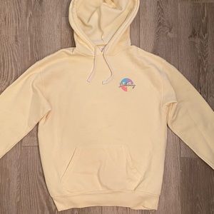 PALE YELLOW BILLABONG LOGO HOODIE